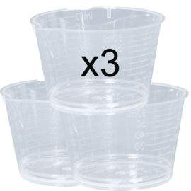 3x Measuring Cups 60 ml