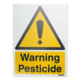 Yellow Pesticide Signs - Triangle Hazard Warning (150x200mm)