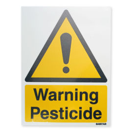 Yellow Pesticide Signs - Triangle Hazard Warning (150x200mm)