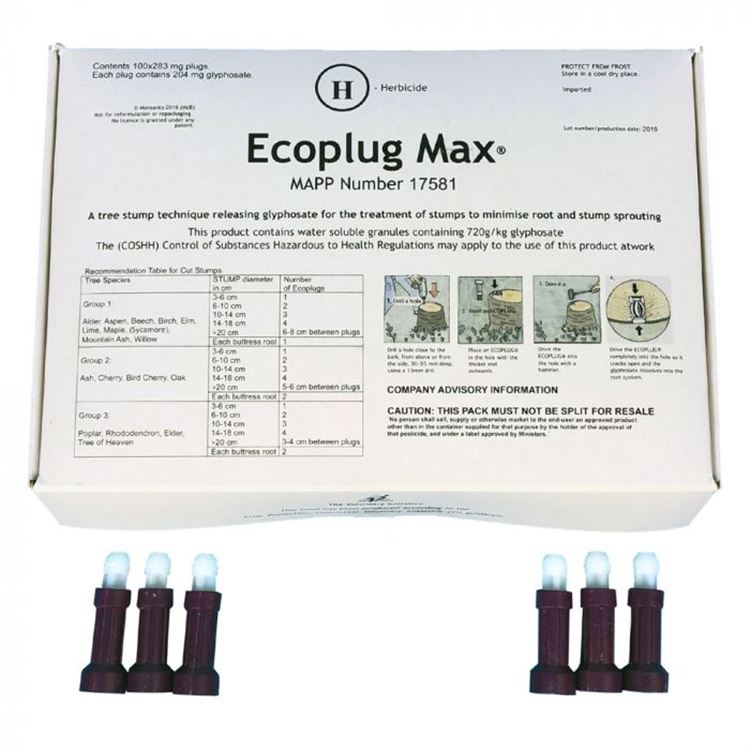 Ecoplug Max Tree Stump Killer -100 Plug Pack - Free Drill Bit