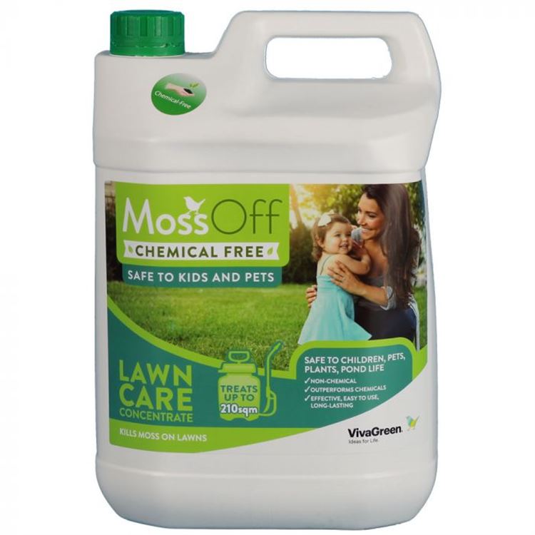 MossOff Chemical Free Moss Control & Lawn Care Multi-Surface Concentrate, 5L (210m2)