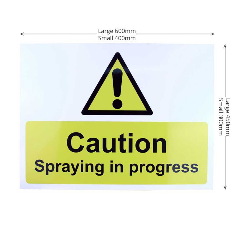 Spraying in Progress Warning Safety Sign