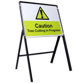 Tree Cutting in Progress Warning Safety Sign