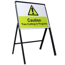 Tree Cutting in Progress Warning Safety Sign