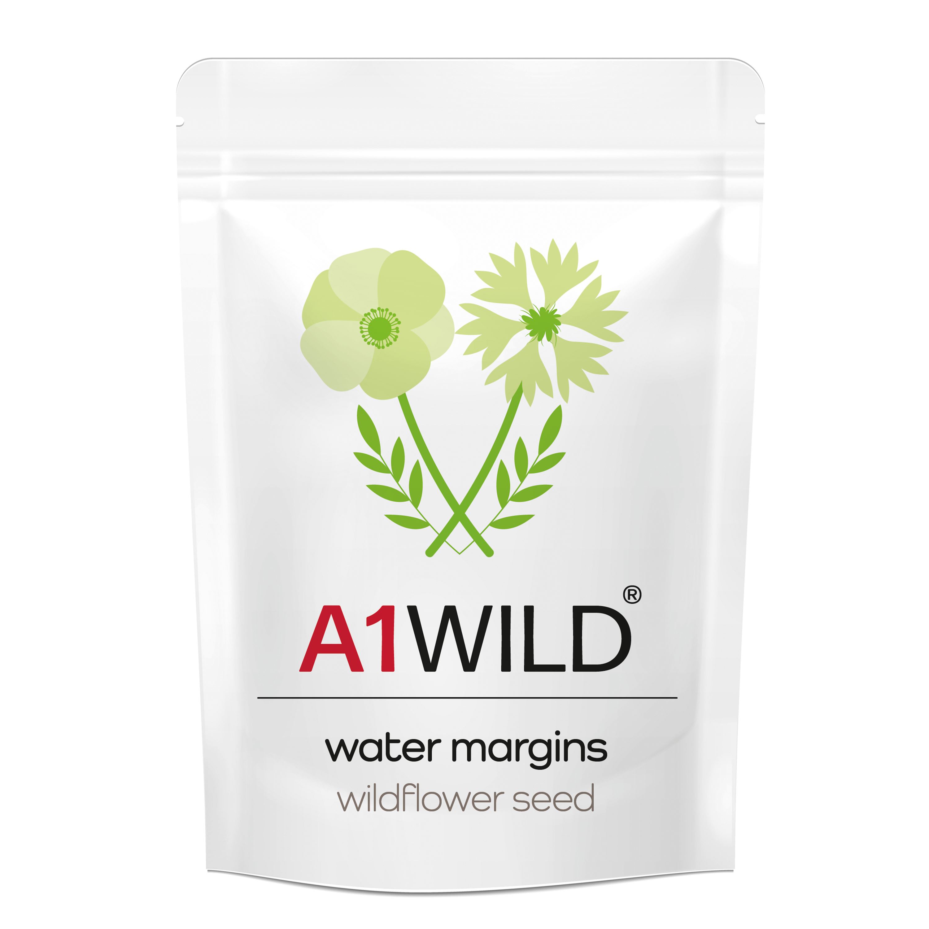 A1WILD Water Margins 80:20 Wildflower and Grass Seed Mix