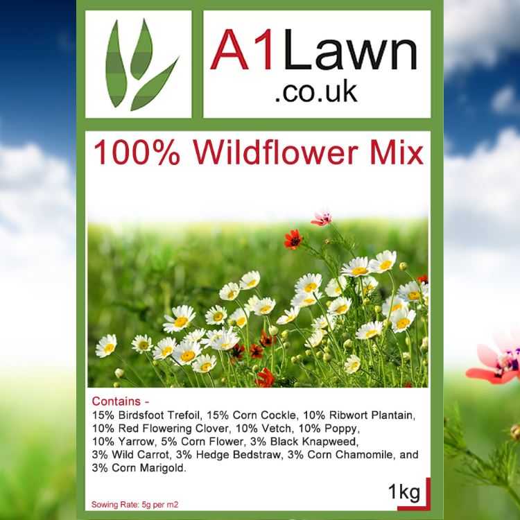 A1Lawn 100% Meadow Wildflower Mix - 1kg