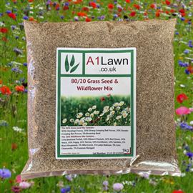 A1Lawn 80/20 Grass Seed & Wildflower Mix - 1kg